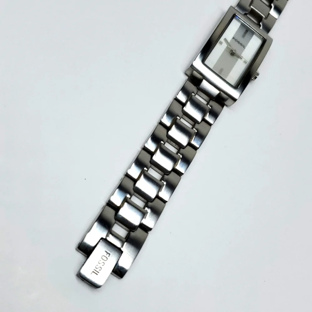 Fossil Watch ES1107 F² Silver Steel Wristband White Face Watch